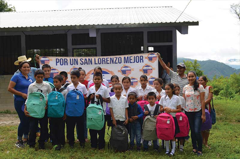 school supplies and backpacks donation in 2019 Guatemala