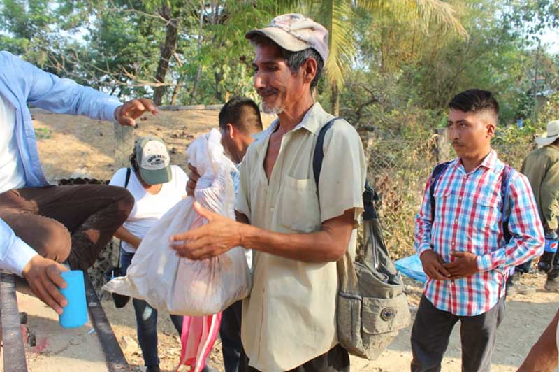 Food donation during pandemic in San Lorenzo Honduras and Portillo Flor Candelaria Lempira