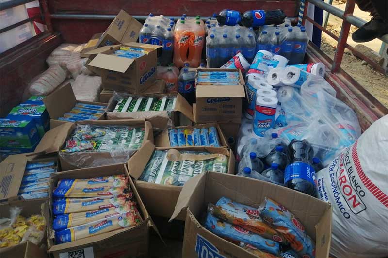 Food donation during pandemic in San Lorenzo Honduras and Portillo Flor Candelaria Lempira