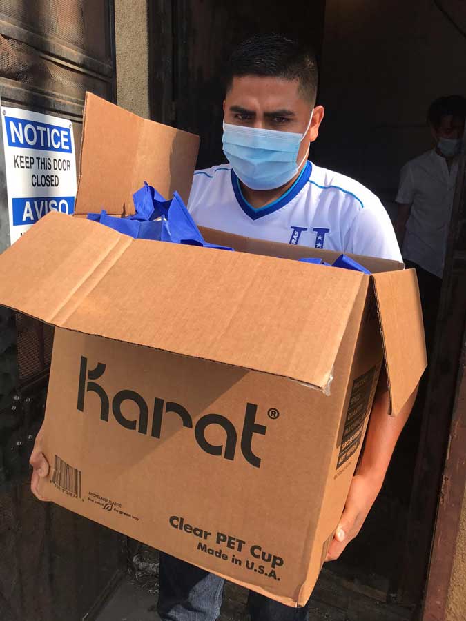 Food donation during pandemic in Los Angeles CA