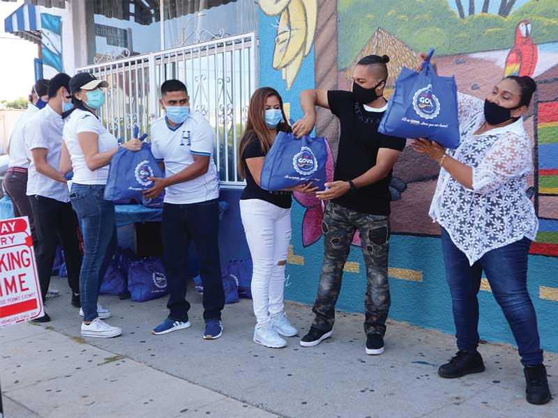 Food donation during pandemic in Los Angeles CA